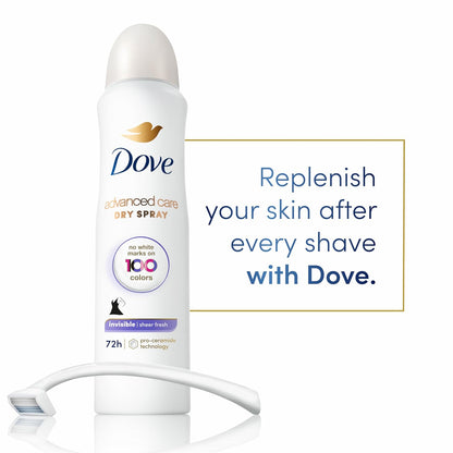 Dove Invisible Antiperspirant Dry Spray Clear Finish 3PK 3.8 oz