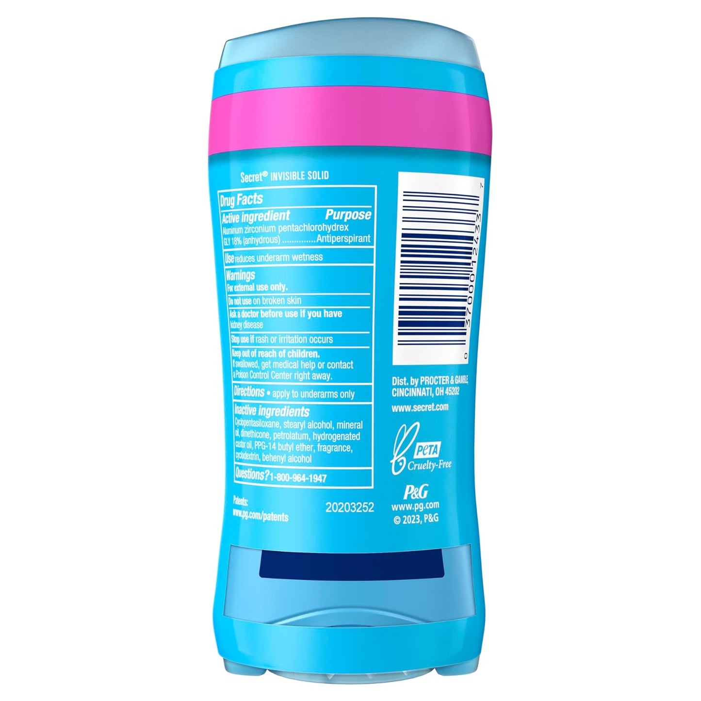 Secret Anti-Perspirant Deodorant Invisible Solid Powder Fresh Twin Pack 5.20 oz