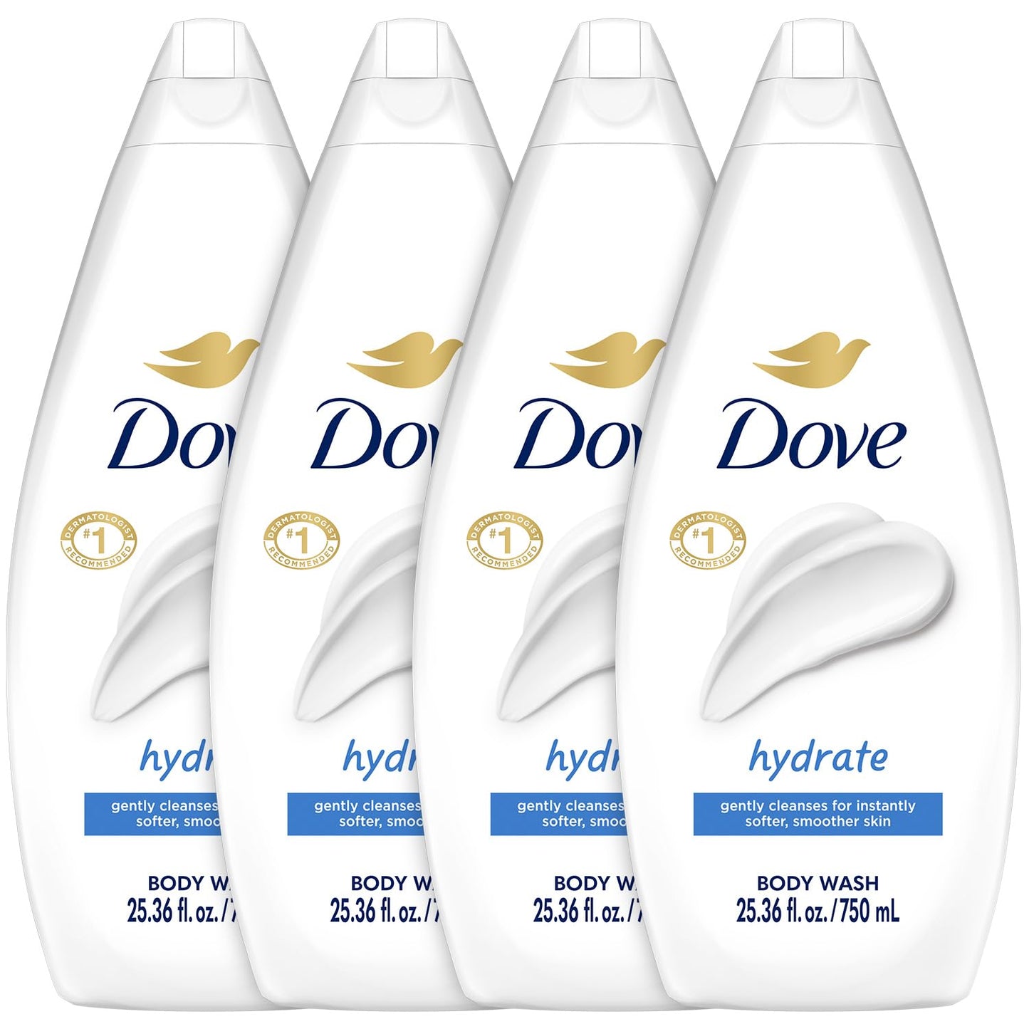 Dove Sensitive Skin Body Wash, 24hr Lotion-Soft Skin, 30.6 oz