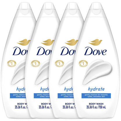Dove Sensitive Skin Body Wash, 24hr Lotion-Soft Skin, 30.6 oz