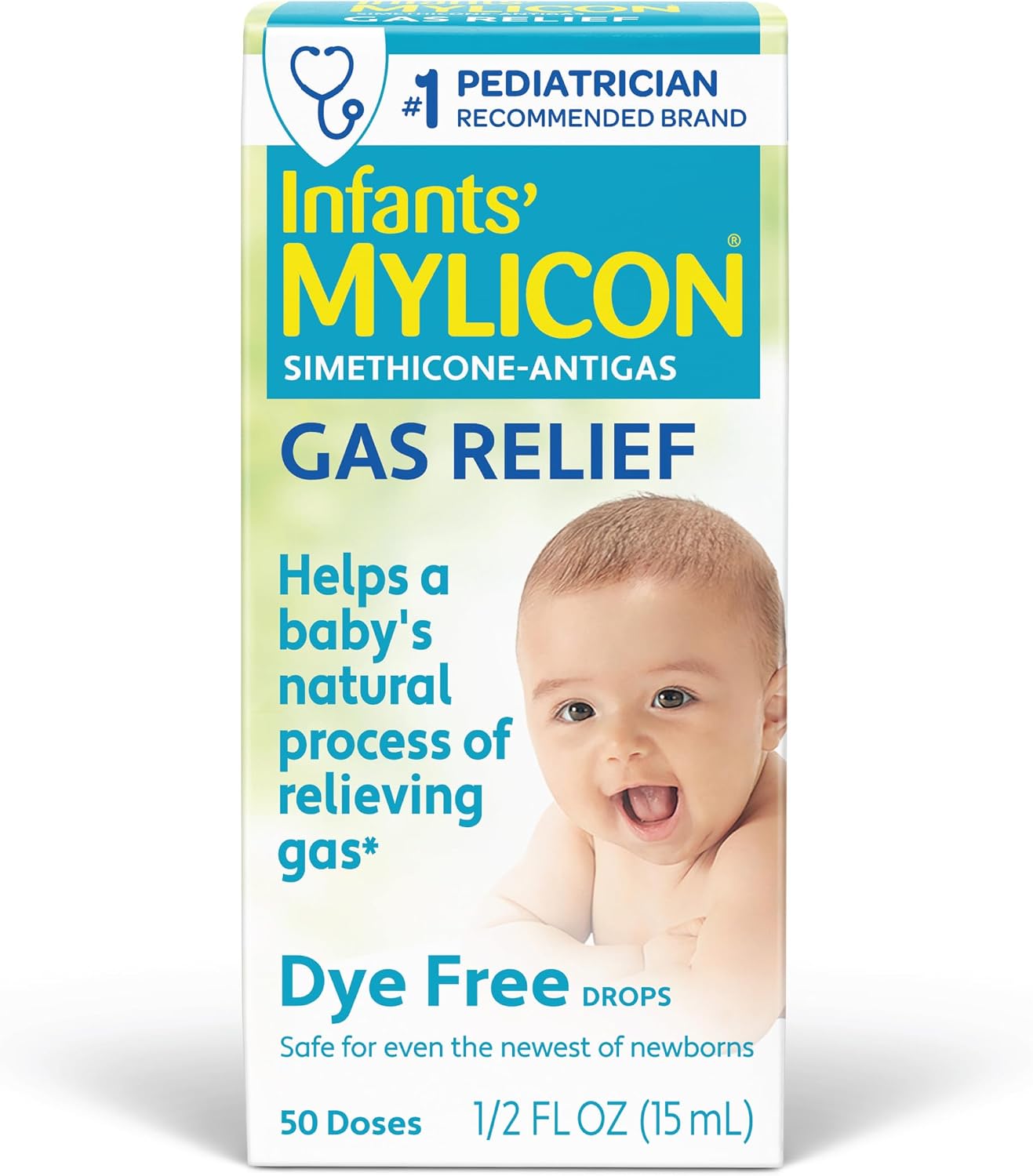 MYLICON Gas Relief Drops for Infants and Babies, Dye Free Formula, 1 Fl Oz.