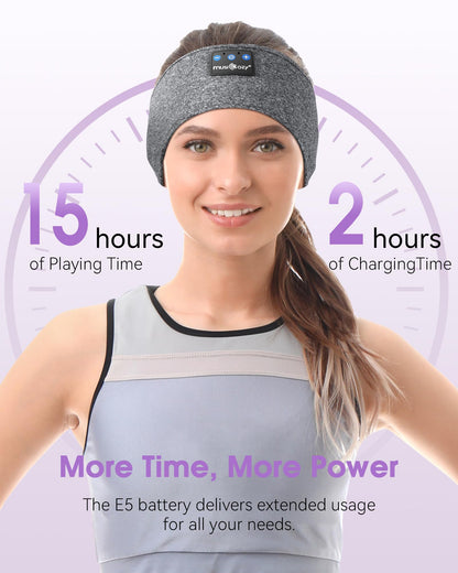 MUSICOZY Sleep Headphones Bluetooth Headband Headphones for Side Sleepers