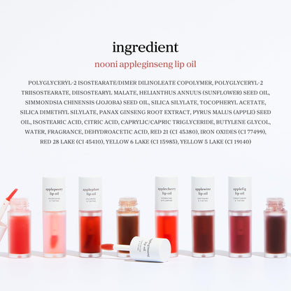 NOONI Korean Lip Oil - Applepeony - pH Color-Changing Plumping Lip Gloss