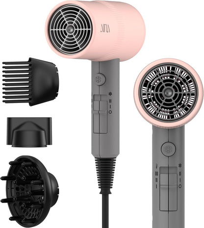 AINA Diffuser Hair Dryer Full-Featured Blow Dryer 110V/1600W(Ash Grey)