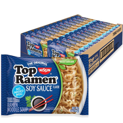 Nissin Top Ramen Noodle Soup, Chicken, 3 Ounce (Pack of 24)