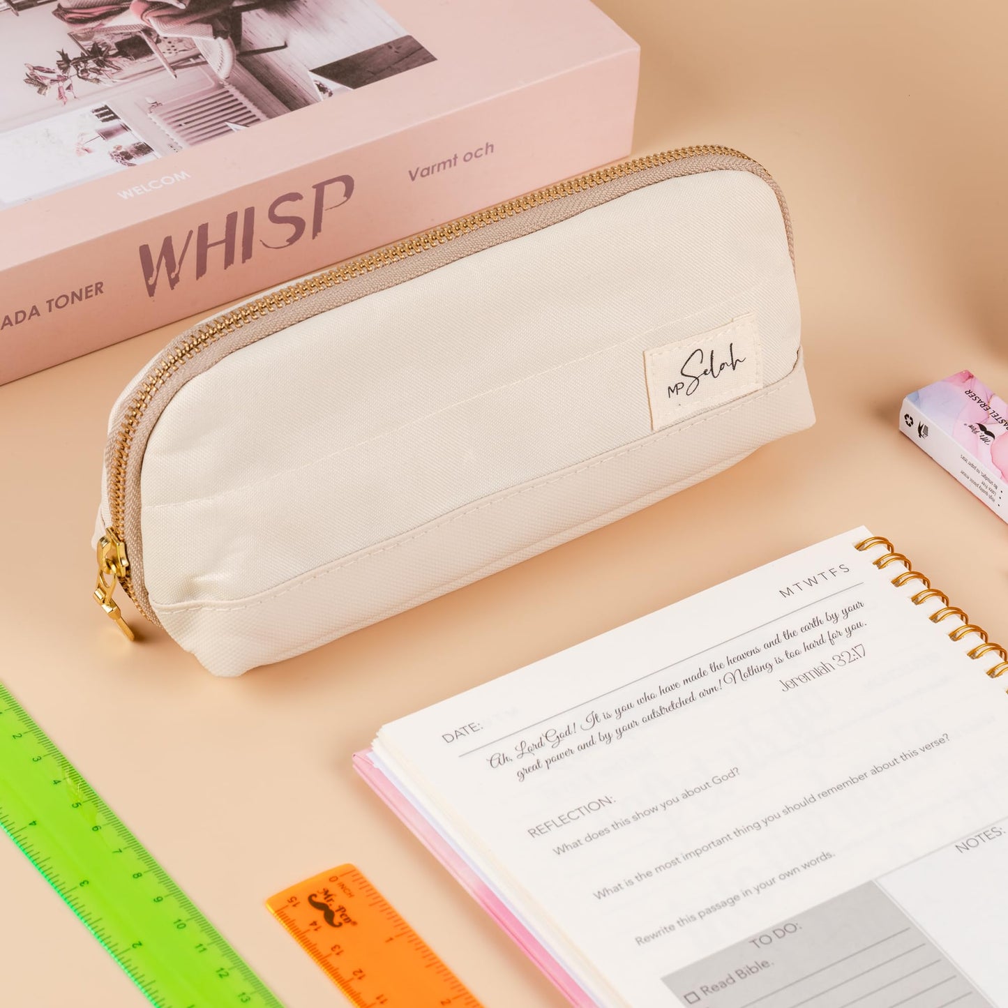Mr. Pen- Wide-Opening Pencil Case, Triangle Design