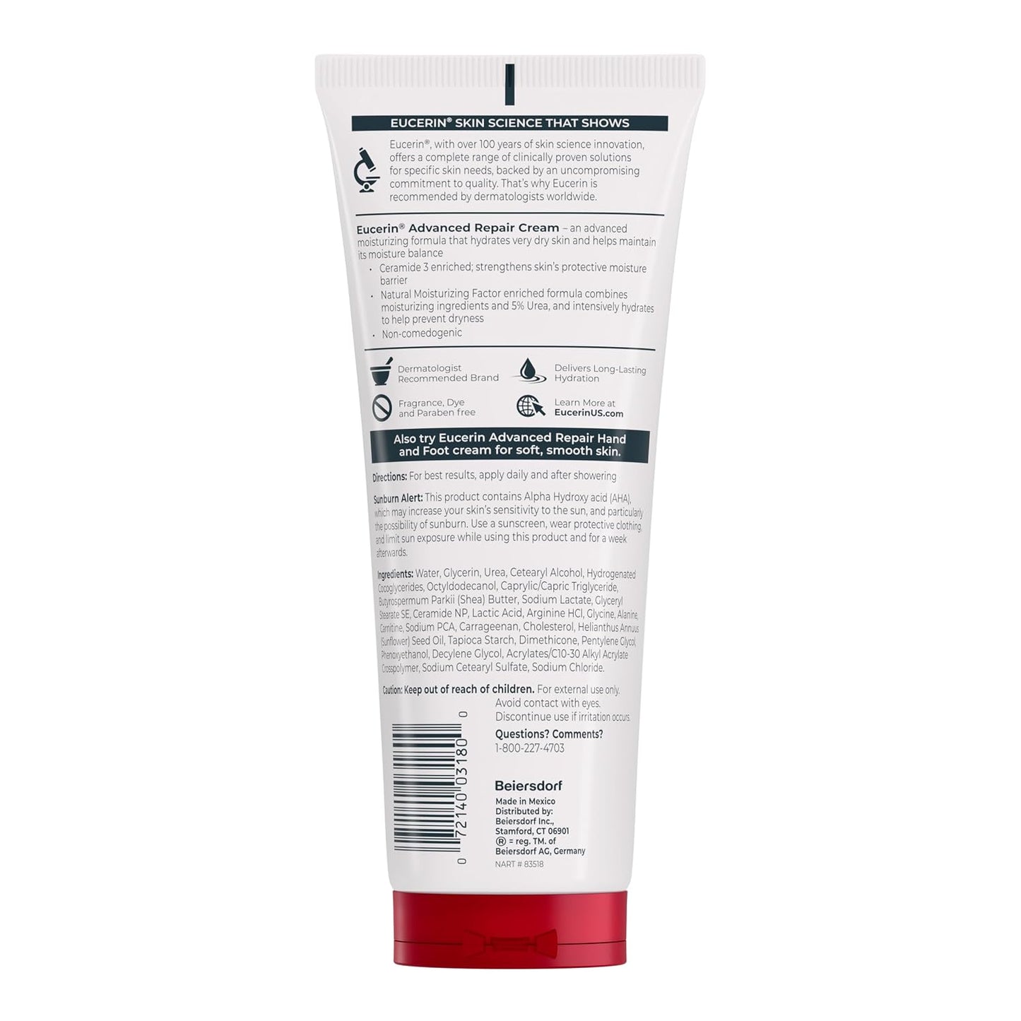 Eucerin Advanced Repair Lotion, Urea Enriched, 16.9 FL OZ