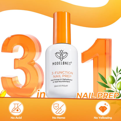 modelones Gel Top Base Coat Set 15ml 2026 Upgrade No Wipe Super Shine