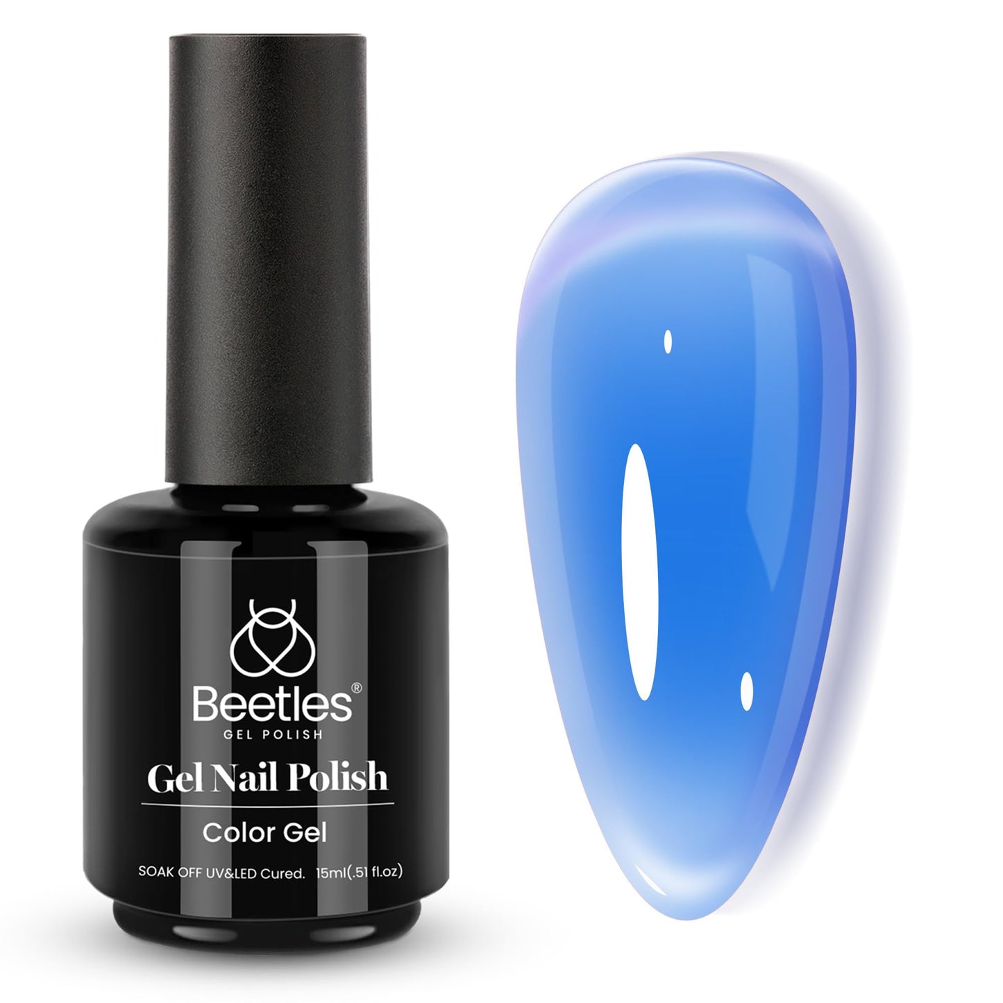 Beetles Purple Gel Nail Polish, 1 Pcs 15ml Purple Gel Polish