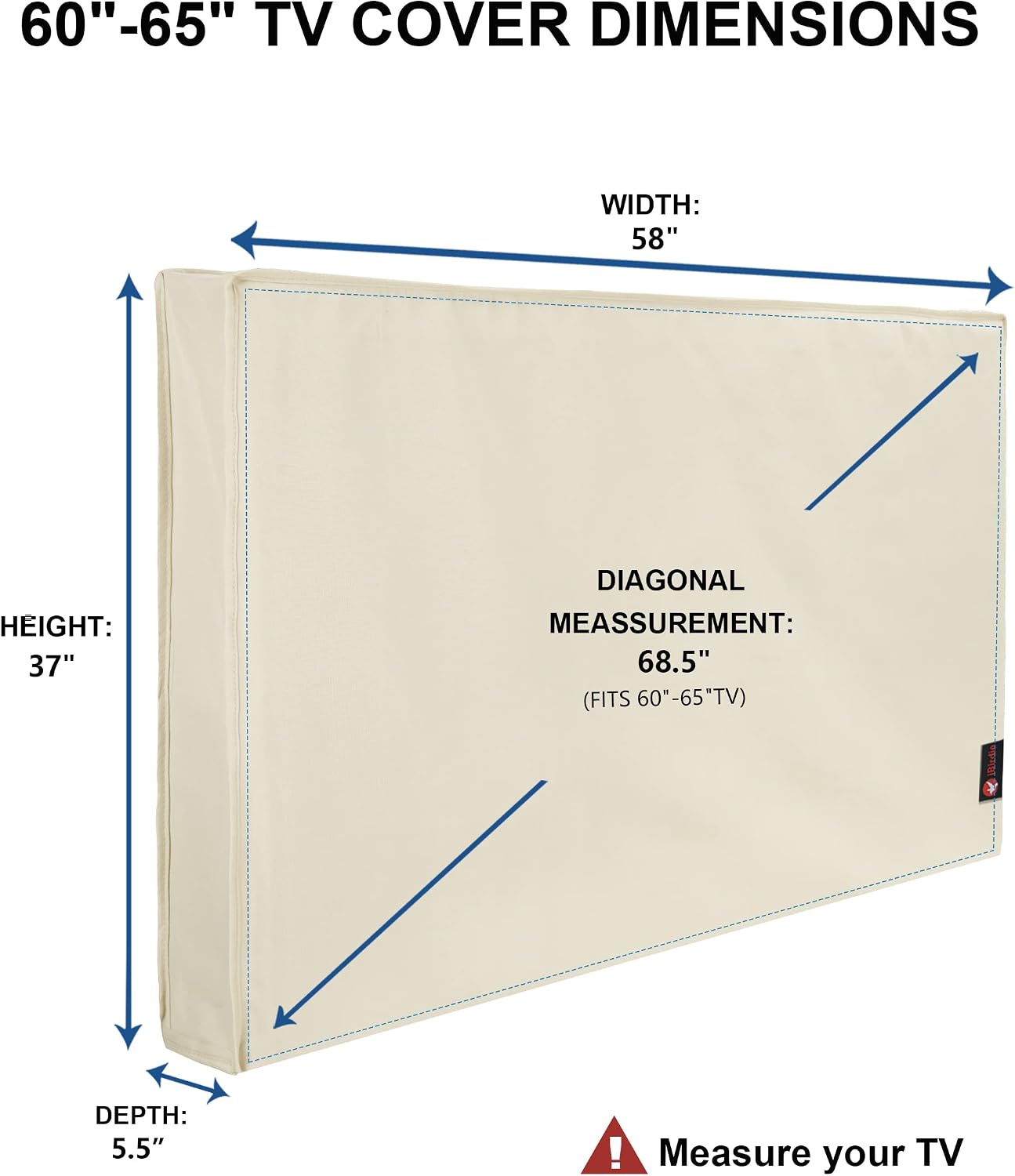 iBirdie Outdoor TV Cover 55 to 58 inch Weatherproof and Waterproof