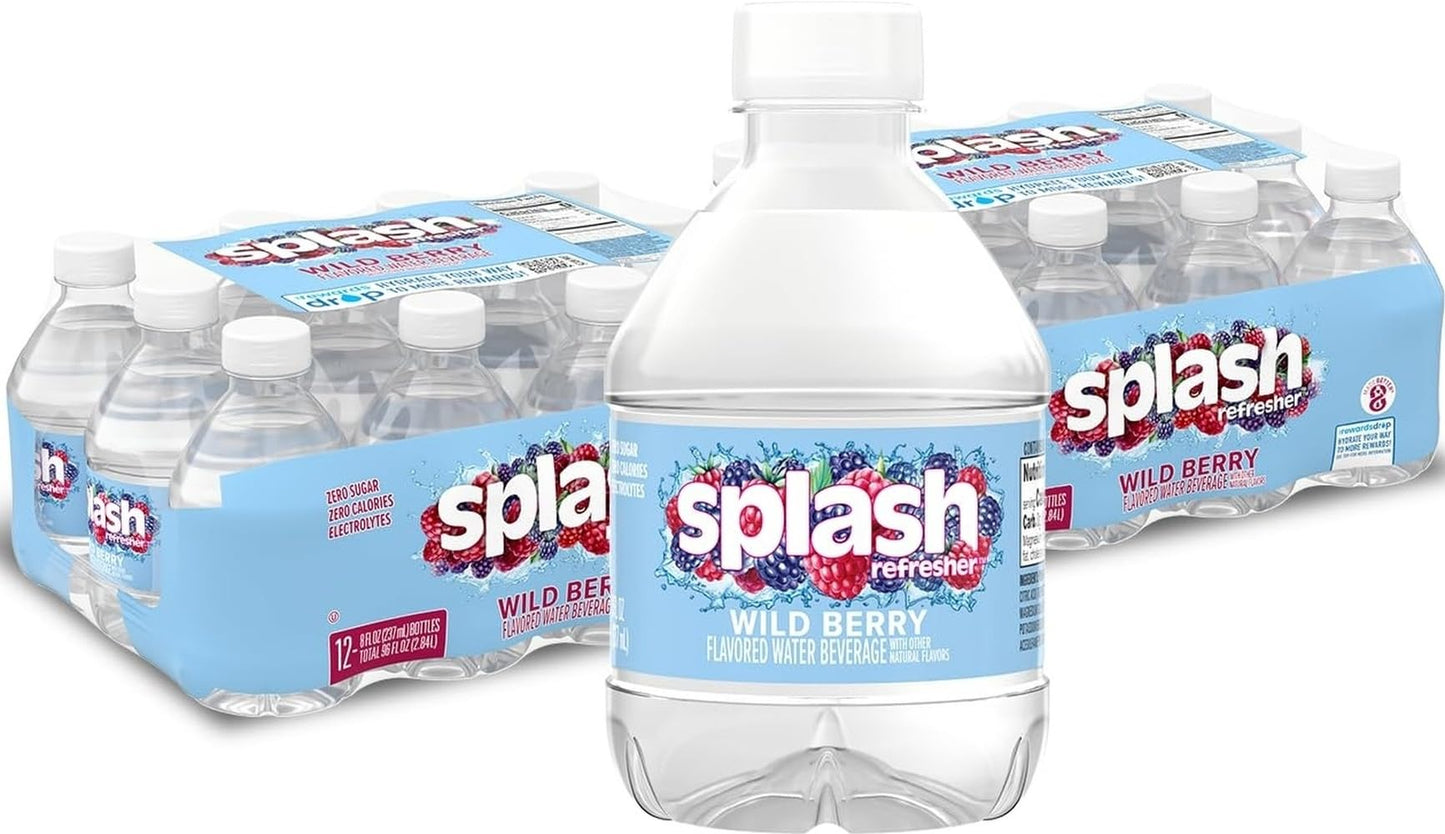 SPLASH REFRESHER Flavored Water Bottles, Mandarin Orange - 6 Pack