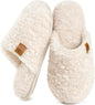 EverFoams Women's Fuzzy Slippers Warm Cozy Memory Foam Indoor House Shoes