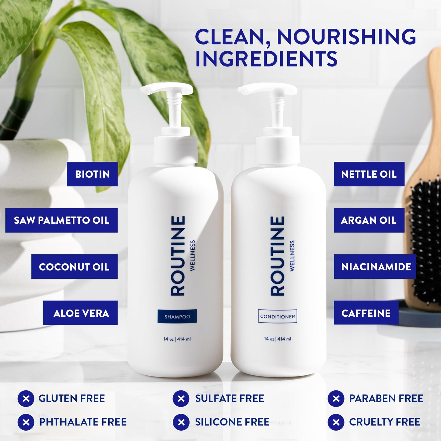 Routine Wellness Shampoo & Conditioner Set - Jasmine & Orange Blossom