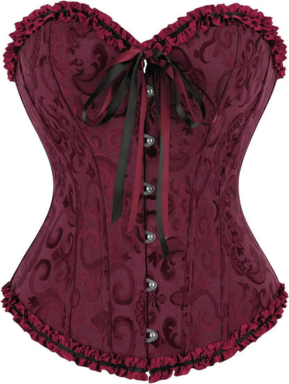 frawirshau Women's Overbust Costume Corset Renaissance Victorian