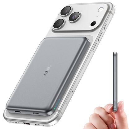 for Magsafe Portable Charger, 5000mAh Slim Wireless Magnetic Power Bank