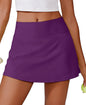 PINSPARK 14" Womens Tennis Skirt High Waisted Golf Skort with 2 Pockets