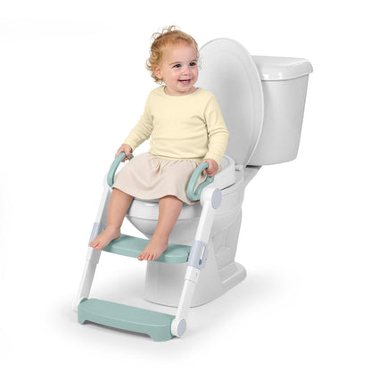 Ingenuity My Size Potty Pro 2-in-1 Potty Training Toilet, Floor Potty with Removable Potty Seat for Standard Toilets, Realistic Flushing Sound, for Toddlers Ages 18+ Months, Up to 50 lb