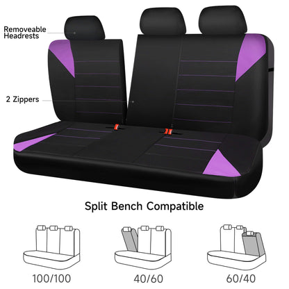CAR PASS Waterproof Car Seat Covers Front Seats Only with 5mm Composite EVA, Neoprene Car Seat Cover with Separate Headrest Cover, Quick Setup Universal Fit for Car SUV Trucks,Airbag Compatible（Gray