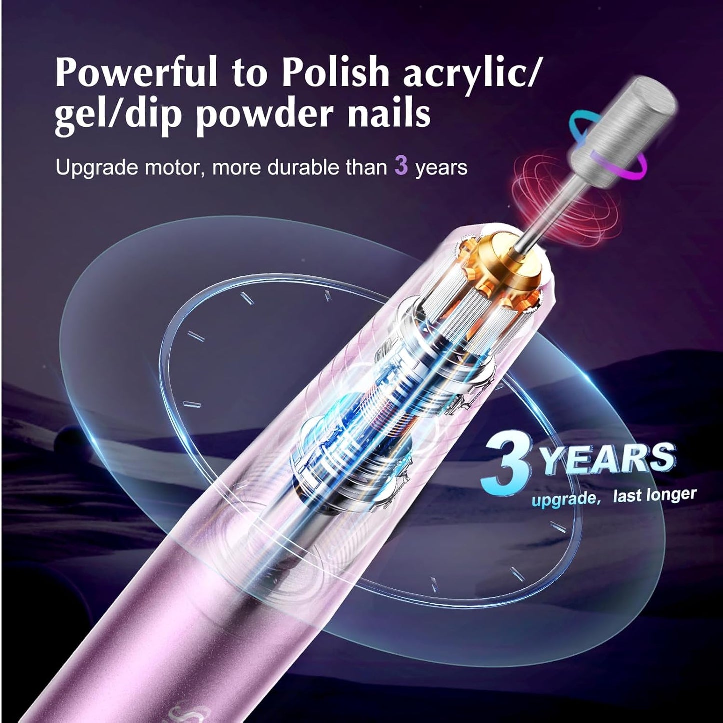 COSLUS C40 Electric Nail Drill Professional, Precise Dial Speed Control