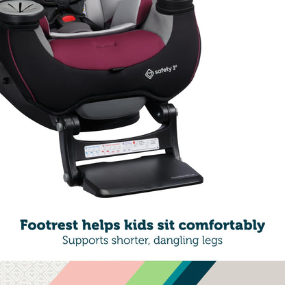 Safety 1st Grow and Go All-in-One Convertible Car Seat, Rear Facing, 5-40 lbs, Forward Facing (30–65 lbs), High Back Booster Seat 40-100 pounds, Alaskan Blue