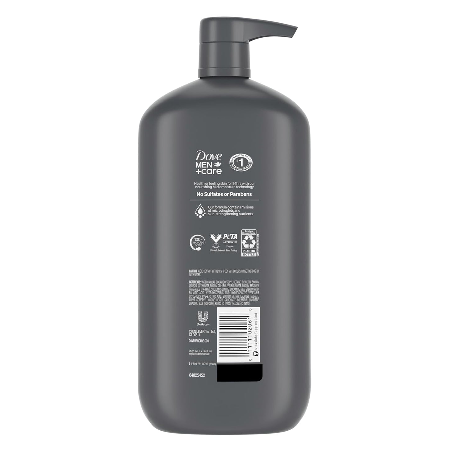 Dove Men Body & Face Wash Clean Comfort Men's Body Wash with 30 oz