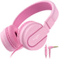 AILIHEN I35 Kids Headphones for School with Mic, 93dB Safe Volume, Orange
