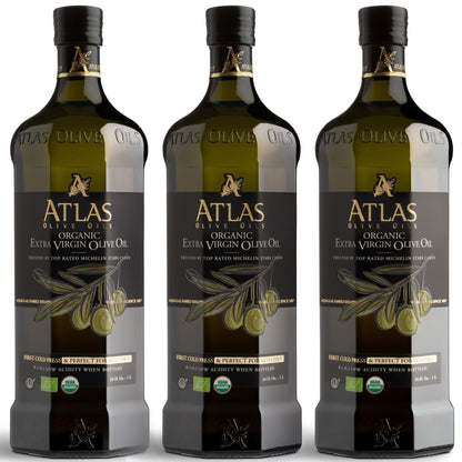 Atlas Organic Extra Virgin Olive Oil, Moroccan, High Polyphenol, 1 L