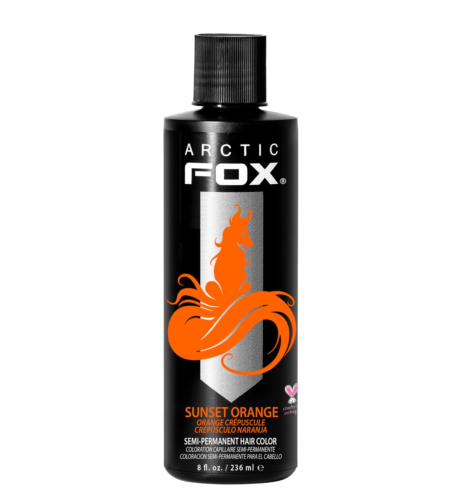 ARCTIC FOX Semi-Permanent Hair Dye - Sunset Orange, Vegan - 2 x 8 oz