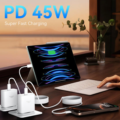 Phone 17 16 Pro Max Charger Fast Charging, 45W Super Fast USB C Charger Block with 10FT Long Charging Cord Cable for 17 16 Pro Max/17 16/16 Plus,15 Pro Max/15 Pro/15, Android Phone-Black