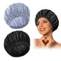 Edoneery Shower Caps for Women Reusable Waterproof, Shower Hair Cap