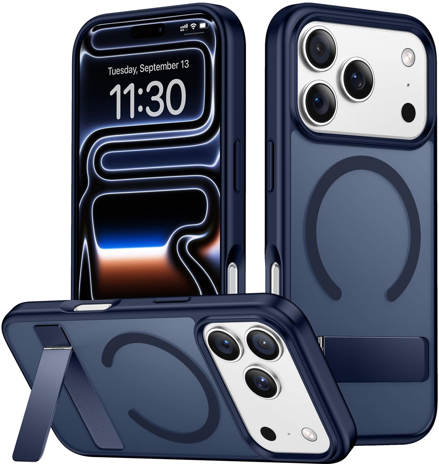 SPIDERCASE Magnetic for iPhone 17 Pro Max Case,with Kickstand,Clear