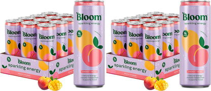 Bloom Nutrition Zero Sugar Energy Drink, Apple Crisp, 12oz 12pk