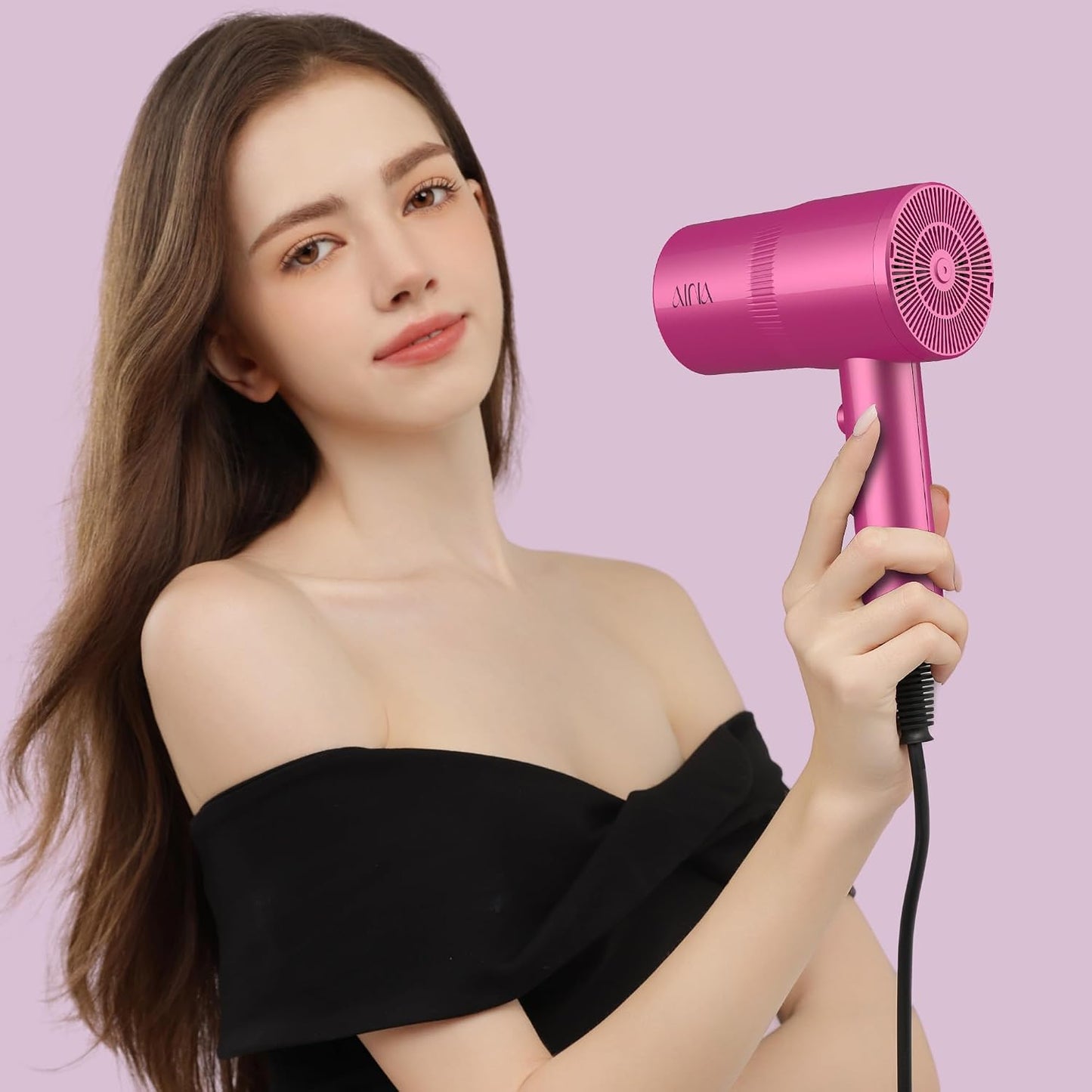 AINA Diffuser Hair Dryer Full-Featured Blow Dryer 110V/1600W(Ash Grey)