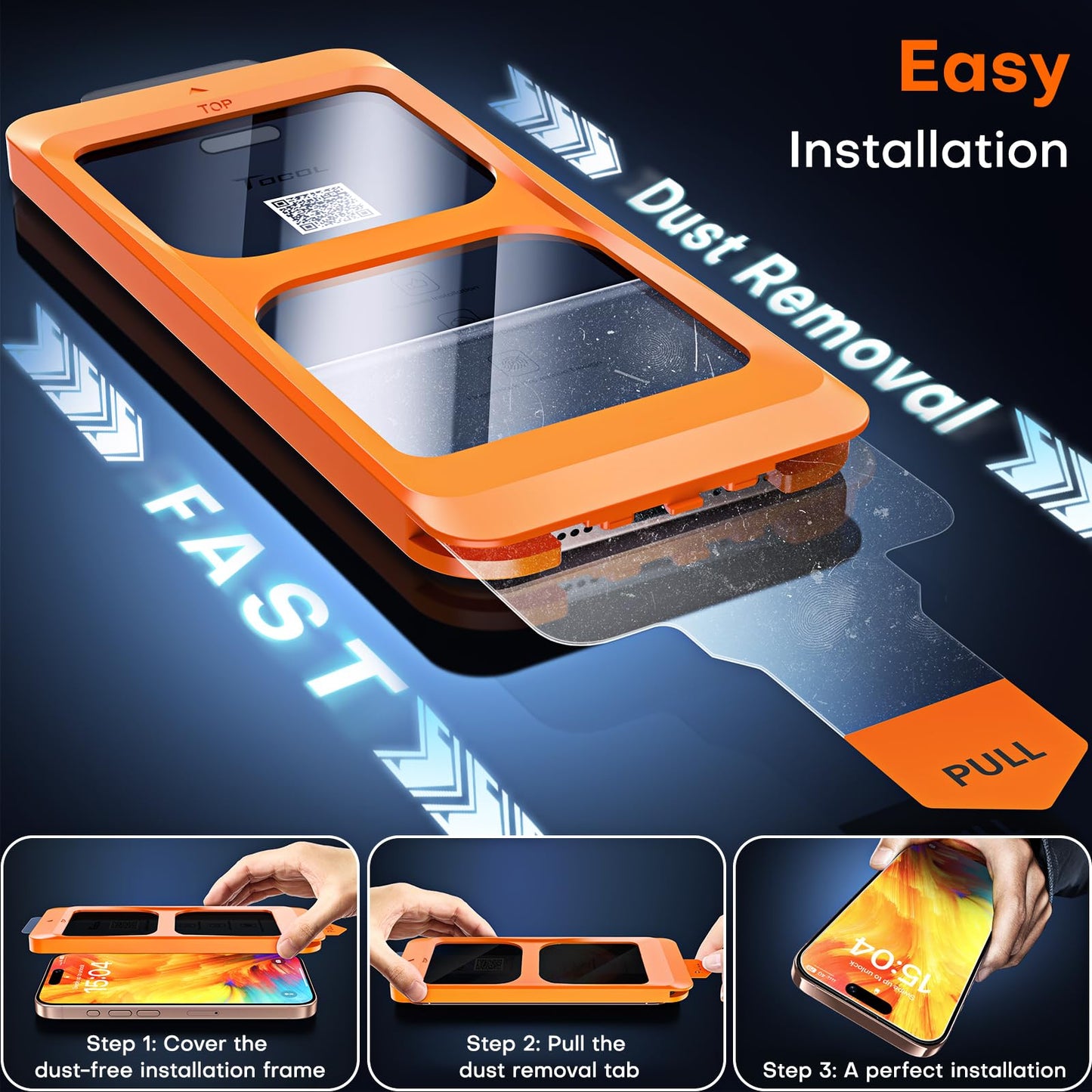 TOCOL for iPhone 17 Pro Max Screen Protector, Clear