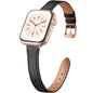 Charlam Slim Leather Band Compatible with Apple Watch Bands for Women 40mm 38mm 41mm 42mm 44mm 45mm 46mm, Top Grain Genuine Leather Strap Thin Wristband for iWatch Series 11 10 SE 9 8 7 6 5 4 3 2 1