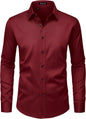 Men’s Wrinkle Free Dress Shirts Regular Fit Long Sleeve Non Iron Business Casual Wedding Stretch Button Down Shirt