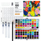 Grabie 50 Color Watercolor Paint Set with Brush Pens