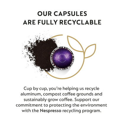 Nespresso Vertuo, Melozio Decaffeinato, 30-Count Espresso Pods