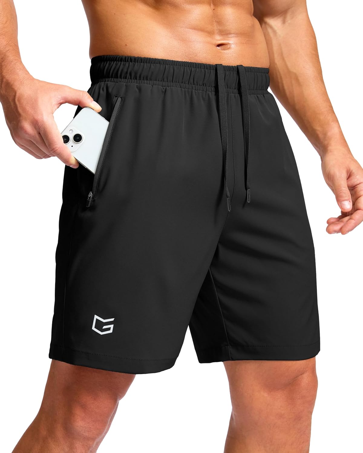 G Gradual Men's Athletic Running Shorts with 2 Zipper Pockets 7"/ 5"/ 9"