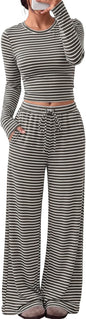 Trendy Queen Women's 2 Piece 2026 Fall Fashion Lounge Set with Pockets