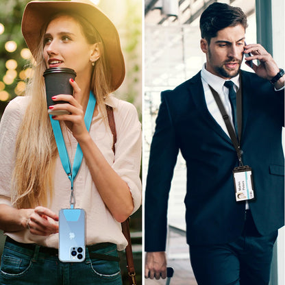 CACOE Phone Lanyard, Black+Dark Blue, 2 Pcs