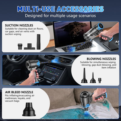 KMM Handheld Car Vacuum Cleaner, Hand Held Vacuum Cleaner and Air Duster