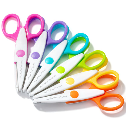 Mr. Pen- Craft Scissors Decorative Edge, 6 Pack, Bright Zig Zag Scissors