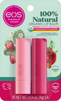 eos 100% Natural Lip Balm - Strawberry Sorbet and Pomegranate Raspberry, All-Day Moisture, Lip Care Products, 0.14 oz, 2-Pack