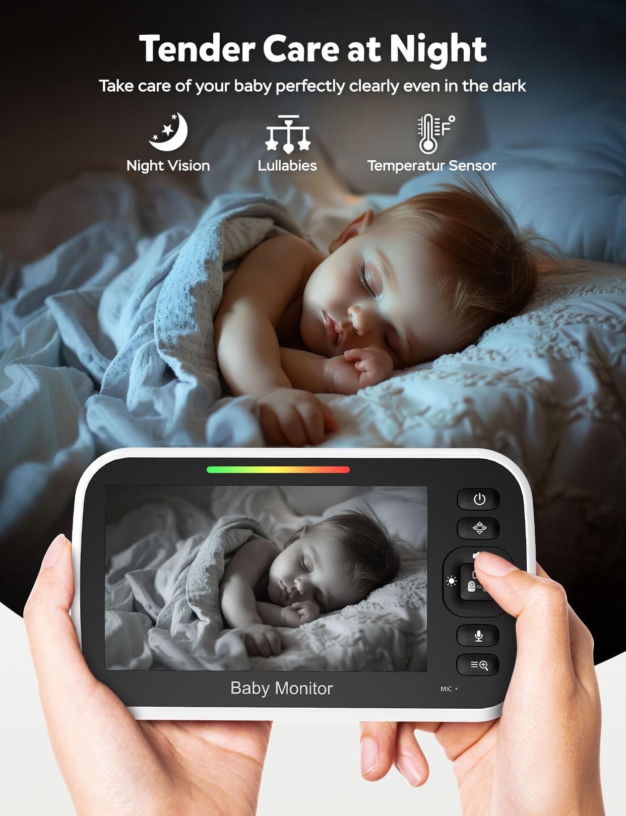 GoodBaby 5" Baby Monitor with Camera and Audio No WiFi