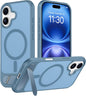 Magnetic Compatible with iPhone 14 Pro Max Case, [Built-in Invisible Kickstand][Compatible with MagSafe] [Military Grade Shockproof] Slim Translucent Matte Phone Case for iPhone 14 Pro Max 6.7"
