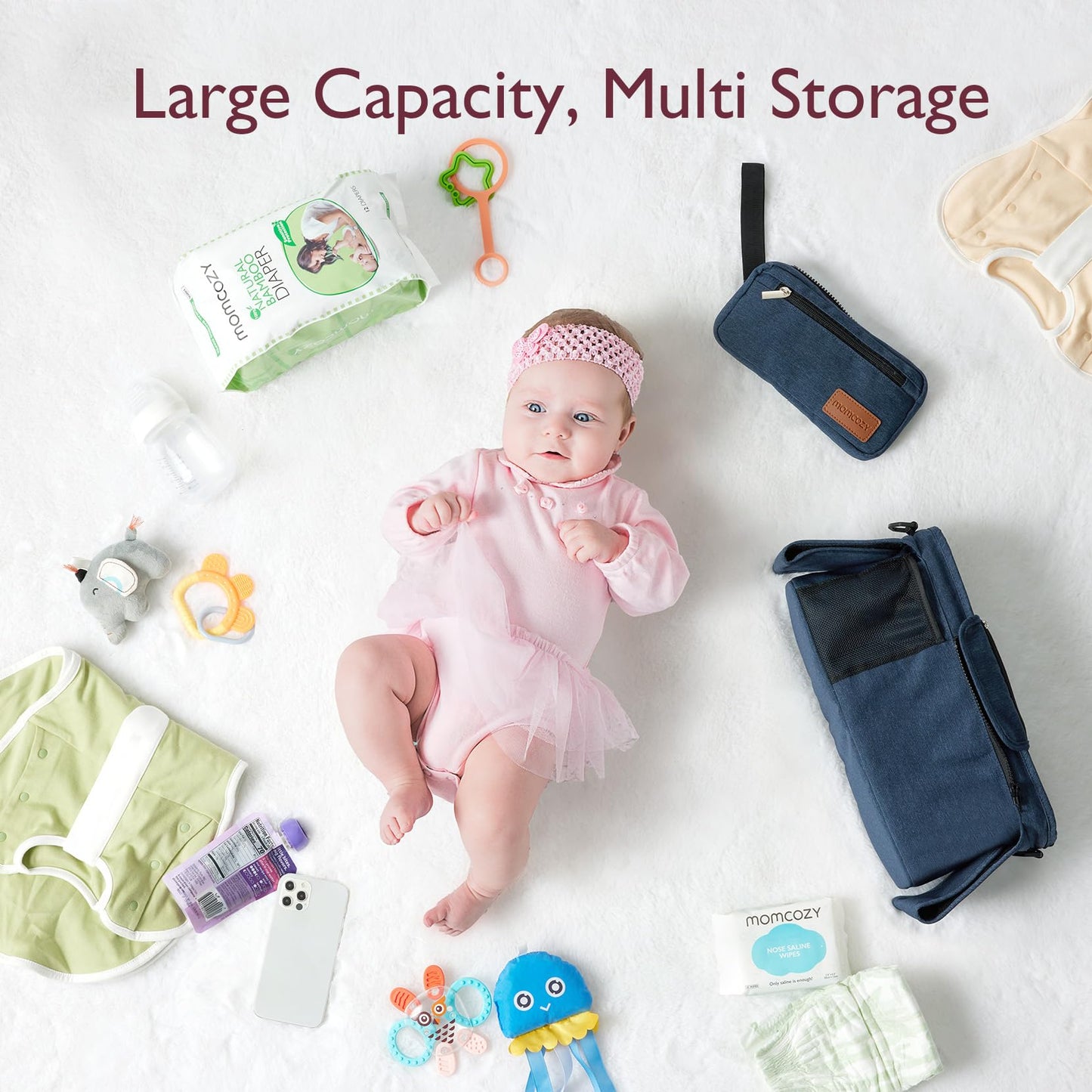 Momcozy Universal Stroller Organizer with Insulated Cup Holder