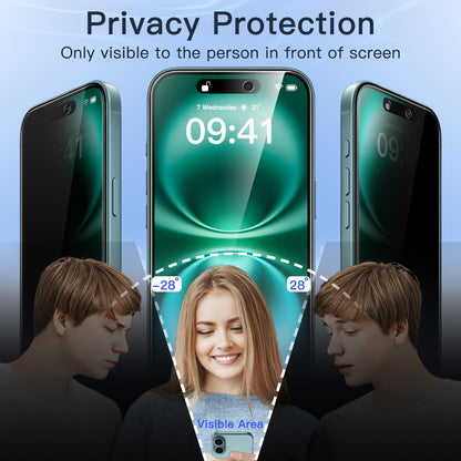 JETech Privacy Screen Protector for iPhone 17 Pro Max, 2-Pack