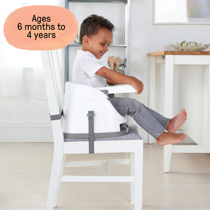 Ingenuity Baby Base 2-in-1 Booster Feeding and Floor Seat with Self-Storing Tray - Cashmere
