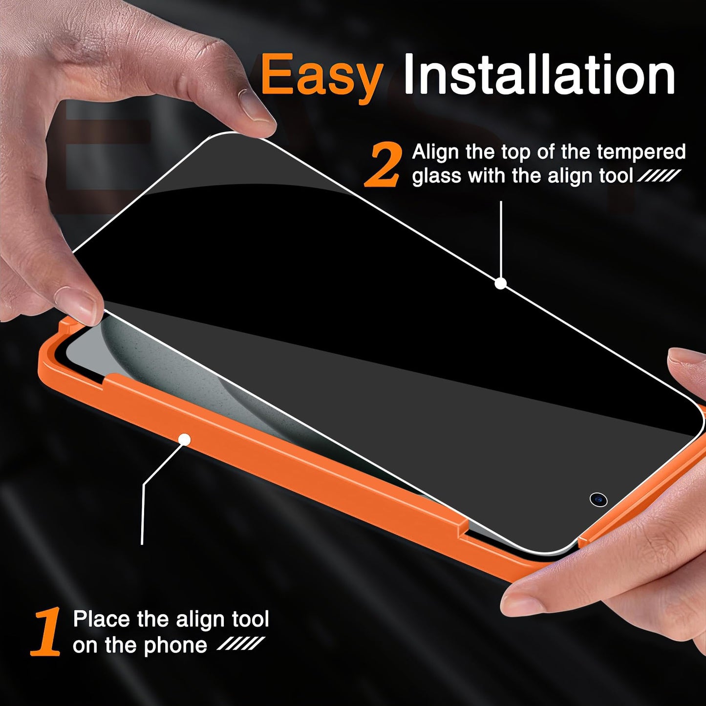 Wiaocit Tempered Glass Privacy Screen Protector for iPhone 15 Pro